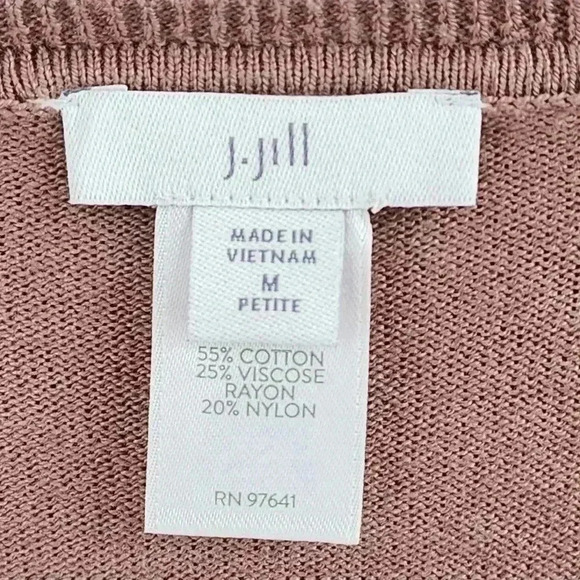 J. Jill Cotton Blend Scoop Neck Pullover Sweater Women's M - Picture 6 of 7